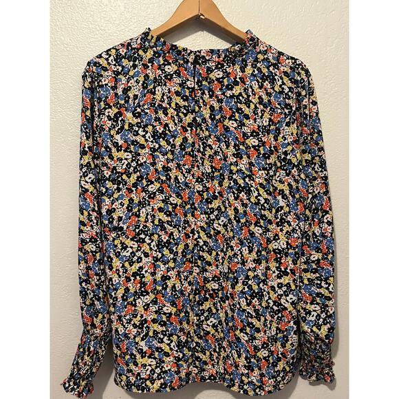 Women's Carolina Belle Floral Print Flowy Boho Blouse Top Shirt Size Large - Picture 1 of 7